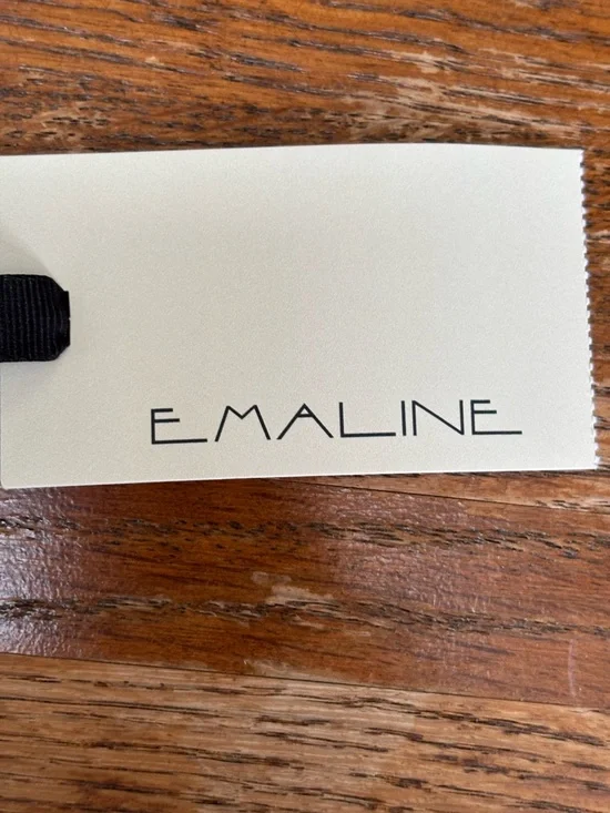 Emaline NWT Green Patterned Scoop Neck 3/4 Sleeve Top Women’s M - Picture 8 of 9